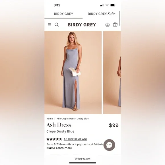 Birdy Grey | Dresses | Birdy Grey Dusty Blue Ash Dress | Poshmark